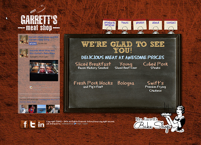 New Web Site for Garrett's Meat Shop and Mrs. Garrett's Bake Shop
